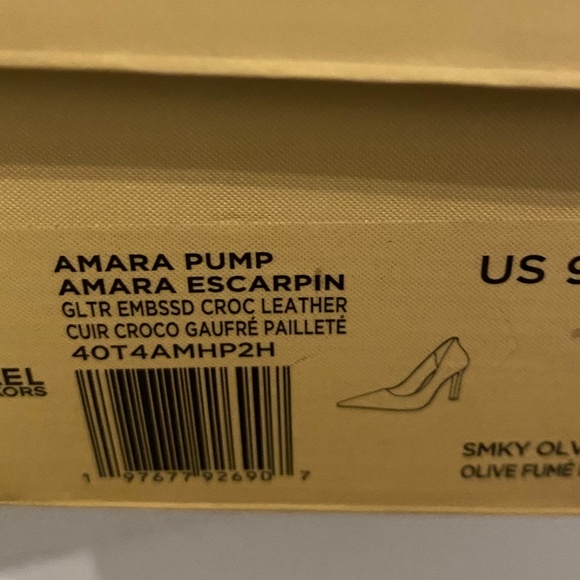 Michael Kors Amara Pumps Smoky Olive Multi Camo Leather Heels US 9.5 - Picture 6 of 6